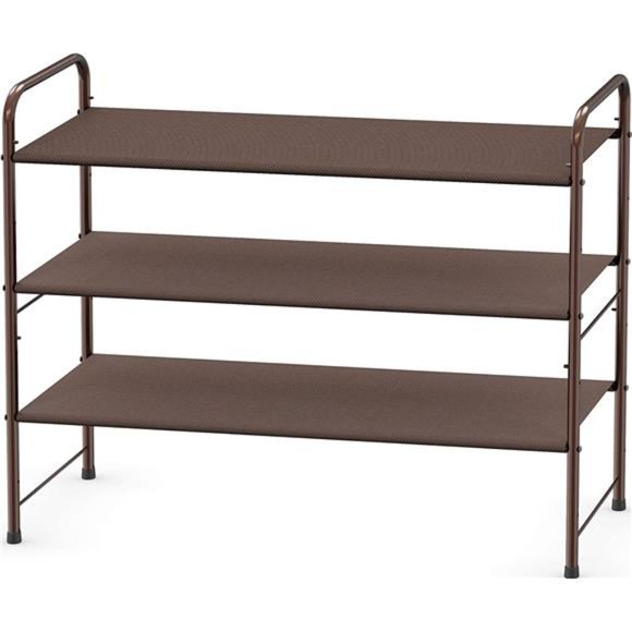 3-Tier Shoe Rack Storage Organizer Bronze - Picture 4 of 4